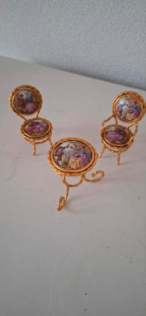 Antiek Limoges Miniatuur Setje, Antiek en Kunst, Antiek | Overige Antiek, Ophalen of Verzenden