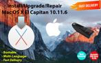 Mac OS X El Capitan 10.11.6, OSX via USB van 32GB zonder DVD, Computers en Software, Besturingssoftware, Ophalen of Verzenden