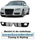 Audi A5 8T Honingraat Grill Afdekkap Mistlampen Glans Zwart, Verzenden