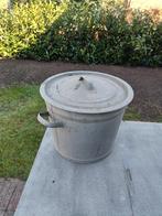 Zinken emmer/ plantenbak, Minder dan 30 cm, Minder dan 60 cm, Rond, Ophalen of Verzenden