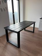 Industriële tafel van steigerhout en staal te koop, Ophalen, Gebruikt, 50 tot 100 cm, 150 tot 200 cm