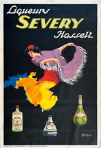 Vintage affiche Liqueurs Severy Hasselt 1925!, Verzamelen, Merken en Reclamevoorwerpen, Ophalen of Verzenden, Zo goed als nieuw