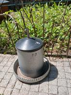 Metalen kippenvoerbak  ca. 5 liter, roestvrij, Ophalen of Verzenden, Zo goed als nieuw, Drinken en Voederen