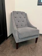 Gecapitonneerde fauteuil - Zo goed als nieuw, Huis en Inrichting, Fauteuils, Ophalen of Verzenden, Zo goed als nieuw, Stof, 75 tot 100 cm