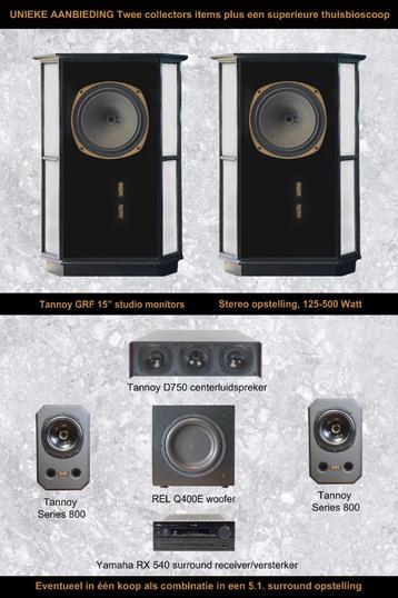 TANNOY GRF STUDIO REFERENCE MONITOS + HOME CINEMEA beschikbaar voor biedingen