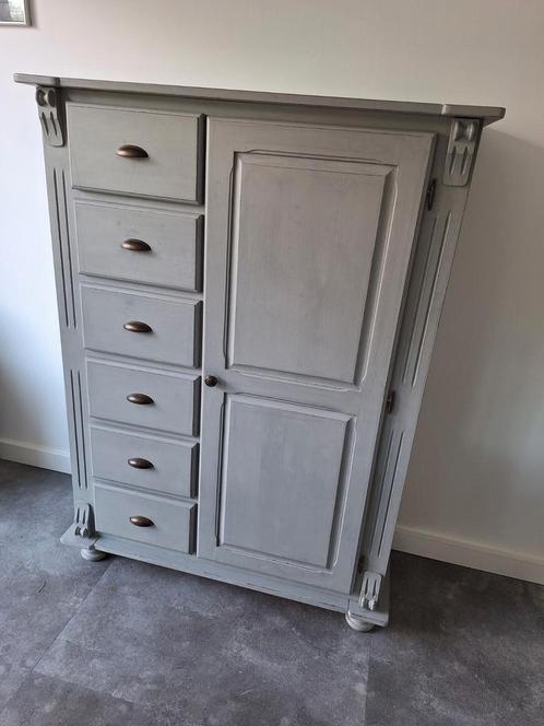 Prachtige broccante kast met 6 laden en 4 planken, Huis en Inrichting, Kasten | Computermeubels, Zo goed als nieuw, 120 tot 170 cm