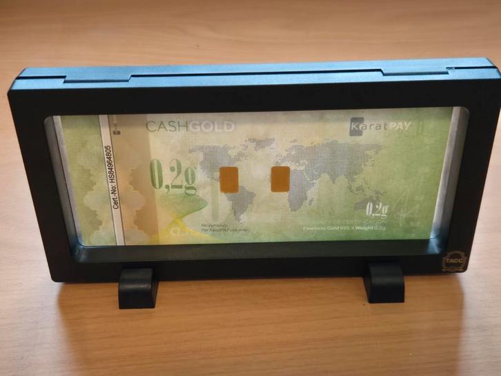 Goud: Cash Gold - KaratPay. 0,2 gram goudbaar / banknote., Postzegels en Munten, Edelmetalen en Baren, Goud, Ophalen of Verzenden