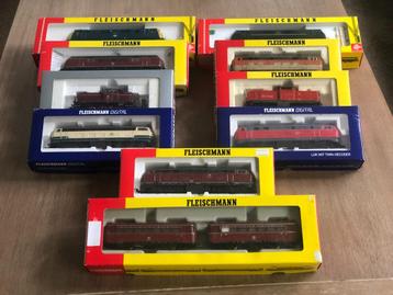 10 st. FLEISCHMANN  DIGITALE   diesellocs  (304) beschikbaar voor biedingen