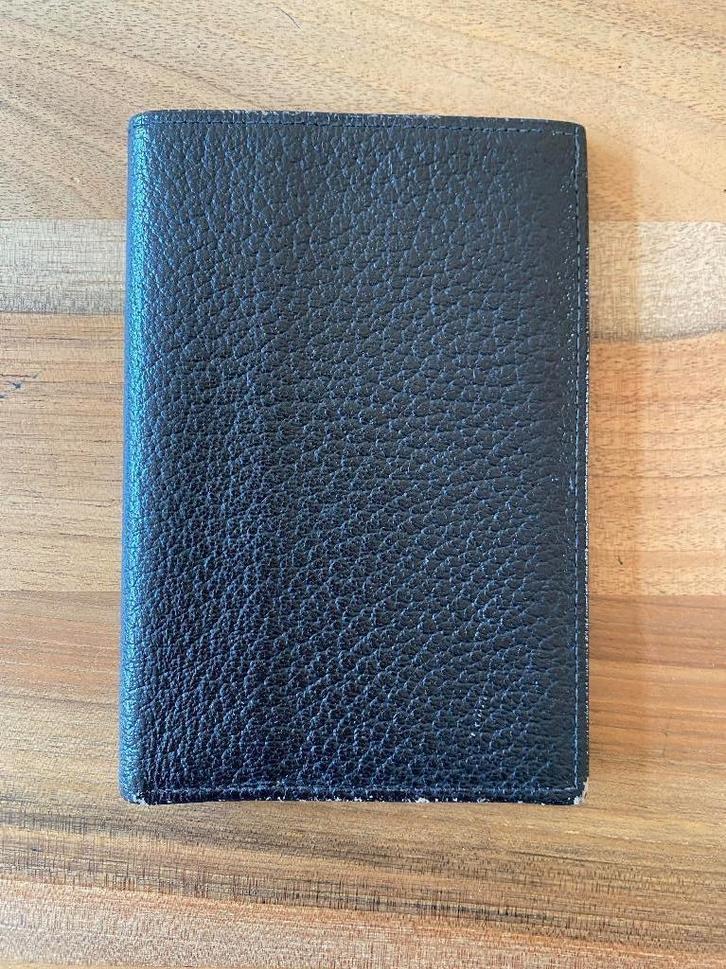 Zwart leren documenten mapje, Sieraden, Tassen en Uiterlijk, Portemonnees, Gebruikt, Zwart, Leer, Ophalen