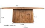 Ovale Eettafel 'Salvator' – Naturel Mangohout | 200 cm, 100 tot 150 cm, Ophalen of Verzenden, Vijf personen of meer, Livingfurn