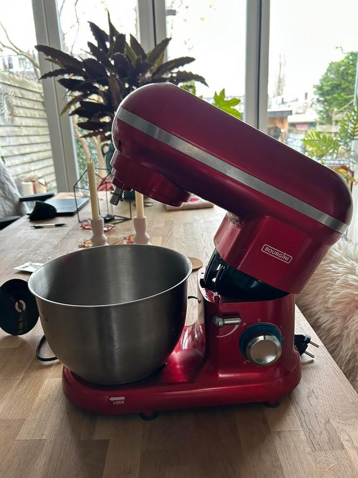 Bourgoni calasic kitchen chef rood, Witgoed en Apparatuur, Keukenmixers, Zo goed als nieuw, 4 liter of meer, 3 snelheden of meer