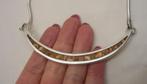Zilveren verstelbaar vintage collier gesigneerd nr.440, Verstelbaar, Verzenden, Zo goed als nieuw, Zilver