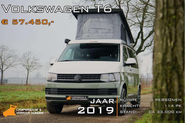 Volkswagen T6 KWB  4-persoons Camper bj 2019, Caravans en Kamperen, Campers, Bedrijf, tot en met 4, Buscamper of Camperbus, Volkswagen