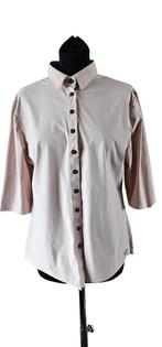 beige travelstof blouse van Jane lushka maat xxl (19324), Beige, Ophalen of Verzenden