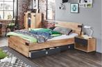 Liverpool 1-persoonsbed - Eiken/grafiet