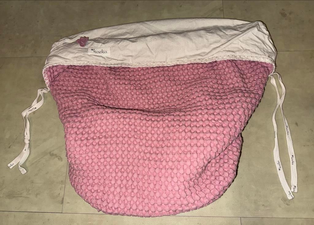 Koeka Maxi Cosi Deken - Roze Wafel, Ophalen of Verzenden, Zo goed als nieuw, Minder dan 70 cm, Deken