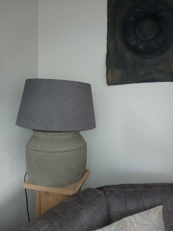 Vintage Brynxz Lampenvoet met Kap - Hoogte 60cm, Huis en Inrichting, Lampen | Vloerlampen, Gebruikt, Minder dan 100 cm, Stof, Overige materialen