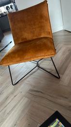 Fauteuil Velours Geel. In nieuwstaat, Huis en Inrichting, Fauteuils, Overige materialen, Industrieel, Minder dan 75 cm, Zo goed als nieuw