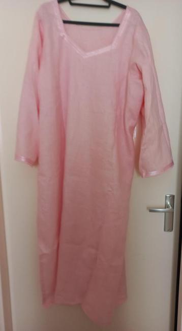 Nieuwe roze linnen tuniek / jurk beschikbaar voor biedingen