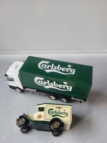 RECLAME BIER TRUCK - 145 P - CARLSBERG - 2 SCHALEN. beschikbaar voor biedingen
