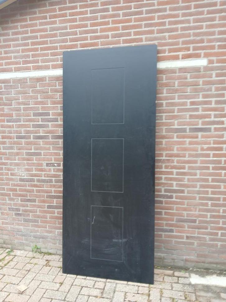 Dichte binnendeur nieuw met freeslijnen (nr10), Doe-het-zelf en Verbouw, Deuren en Horren, Nieuw, Binnendeur, 200 tot 215 cm, 80 tot 100 cm