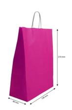 Papieren draagtasje 190x210 mm roze / 160 stuks, Ophalen of Verzenden, Nieuw, Versiering, Geboorte of Huwelijk