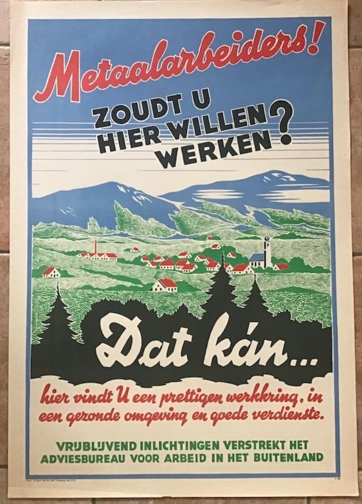 Metaalwerkers | Metaalunie | WWII, Verzamelen, Militaria | Tweede Wereldoorlog, Overige soorten, Foto of Poster, Nederland, Ophalen of Verzenden