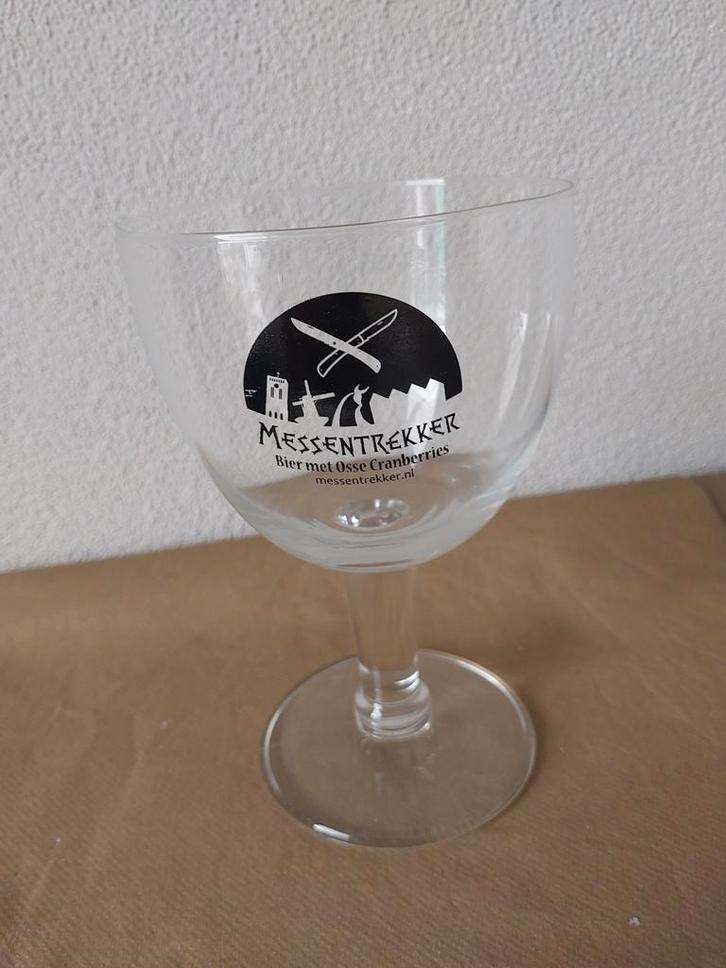 Leuk bierglas Messentrekker, Verzamelen, Biermerken, Gebruikt, Glas of Glazen, Overige merken, Ophalen of Verzenden