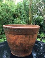 Oud Hollandse terracotta bloempot 30cm, Tuin en Terras, Bloempotten, 25 tot 40 cm, Gebruikt, Rond, Minder dan 40 cm