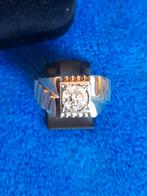 Gouden heren ring met grote briljant  1.04 crt, Sieraden, Tassen en Uiterlijk, Ringen, 20 of groter, Heer, Ophalen of Verzenden