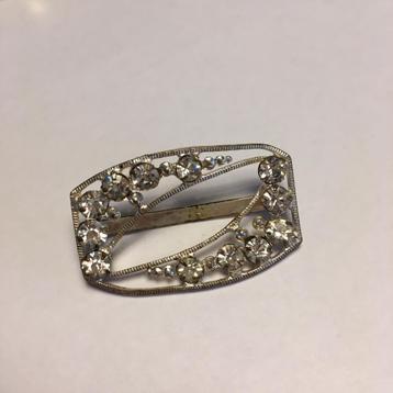 Vintage antieke zilverkleur strass stenen gesp speld costume beschikbaar voor biedingen