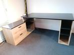 KOOPJE! Heel mooi hoek bureau! Houtlook met zwart., Ophalen, Zo goed als nieuw