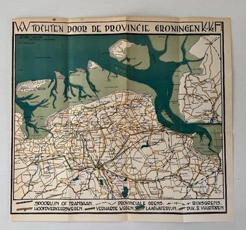 Oude VVV kaart Groningen beschikbaar voor biedingen