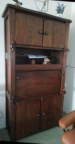 Massief eiken bureau/klepkast/secretaire. In nieuwstaat, Ophalen, Zo goed als nieuw, 25 tot 50 cm, Minder dan 100 cm