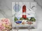 knutsel servetten vuurtoren meeuwen boot  decoupage nr 494, Ophalen of Verzenden, Nieuw, Materiaal