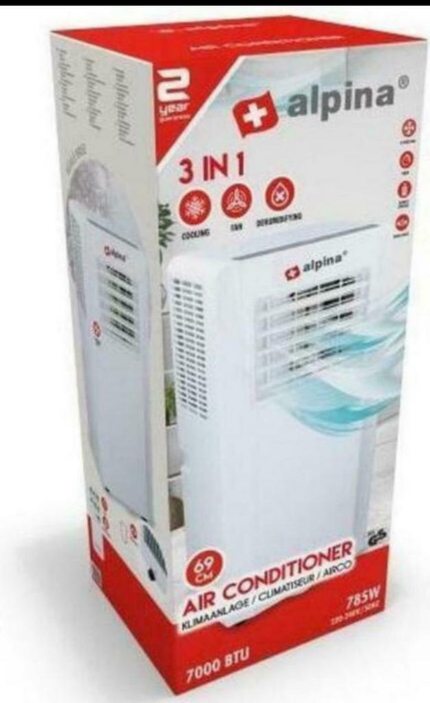Nieuw Mobiele Airco Airconditioning 3 in 1 7000 BTU, Witgoed en Apparatuur, Airco's, Nieuw, Mobiele airco, Minder dan 60 m³, Afstandsbediening