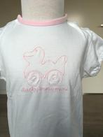 DUCKY BEAU shirt eendje NIEUWSTAAT wit / roze maat 80 ZJ, Kinderen en Baby's, Babykleding | Maat 80, Meisje, Ducky Beau, Shirtje of Longsleeve
