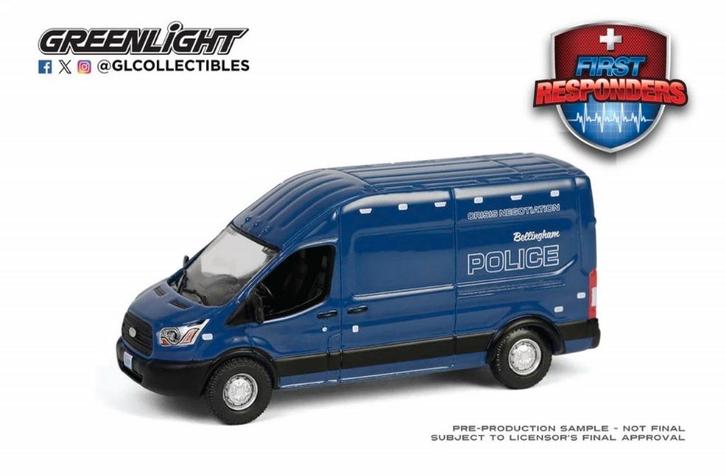 2020 Ford Transit LWB High Proof van Greenlight 1/64 Police, Hobby en Vrije tijd, Modelauto's | Overige schalen, Nieuw, Auto, Ophalen of Verzenden