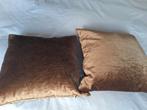 Eric kuster style Sierkussens 2 stuks bruin/brons, Huis en Inrichting, Woonaccessoires | Kussens, Ophalen, Nieuw, Bruin, Vierkant