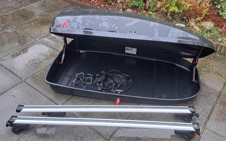 Dakkoffer + dakdragers + dakfietsdrager, Auto diversen, Dakkoffers, Zo goed als nieuw, Ophalen