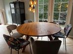 Ronde eiken eettafel - 6 personen - 140cm diameter, Ophalen, Rond, 100 tot 150 cm