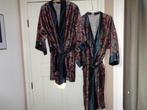 PAISLEY print glans/taft kamerjas:mt XL, Paisley print, Ophalen of Verzenden, Zwart, Badjas