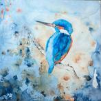 Aquarel Grote IJsvogel - Origineel, Antiek en Kunst, Kunst | Schilderijen | Klassiek, Ophalen of Verzenden
