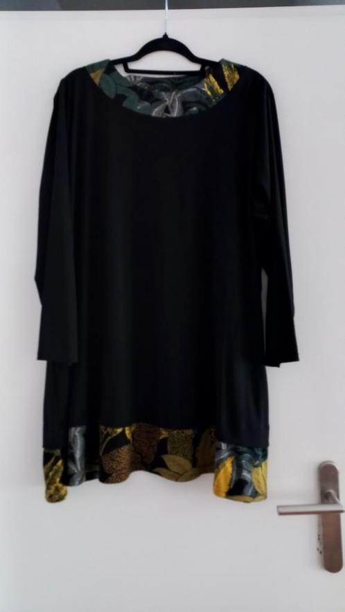 Tuniek Magna lange mouw, maat 48-50., Kleding | Dames, Grote Maten, Zo goed als nieuw, Blouse of Tuniek, Zwart, Ophalen of Verzenden