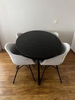 Mooie ovale tafel van mangohout met visgraat motief, zgan!, Huis en Inrichting, Tafels | Eettafels, Ophalen, Zo goed als nieuw