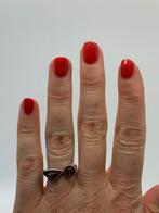 Z108 Prachtige zilveren ring barnsteen maat 18, Sieraden, Tassen en Uiterlijk, Ringen, 18 tot 19, Ophalen of Verzenden, Zo goed als nieuw