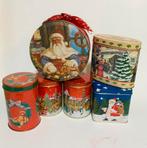 6 Vintage Kerstblikken blikken kerst oa charles dickens, Ophalen of Verzenden, Gebruikt