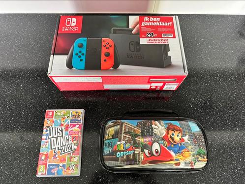 Nintendo Switch compleet met één spel en opbergcase, Spelcomputers en Games, Spelcomputers | Nintendo Switch, Zo goed als nieuw