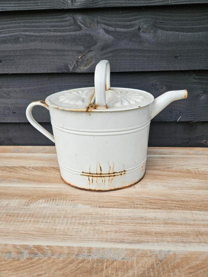 Oude Franse Emaille Gieter - Decoratief, Antiek en Kunst, Antiek | Emaille, Ophalen of Verzenden