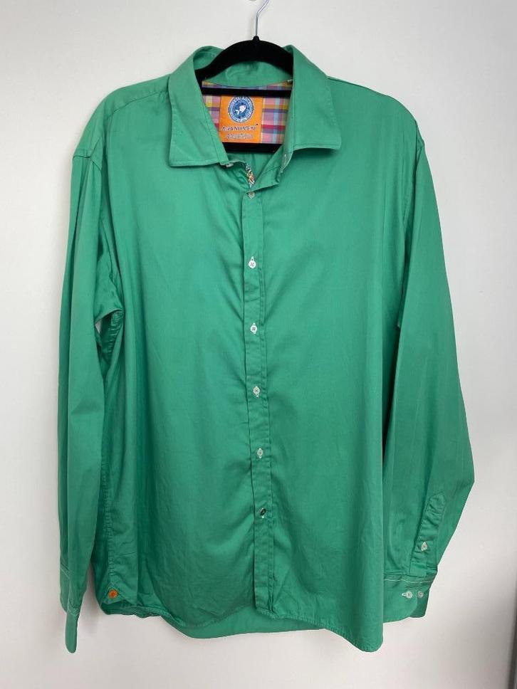 A Fish named Fred groen overhemd maat XXXL, Kleding | Heren, Overhemden, Zo goed als nieuw, Overige halswijdtes, Groen, Ophalen of Verzenden
